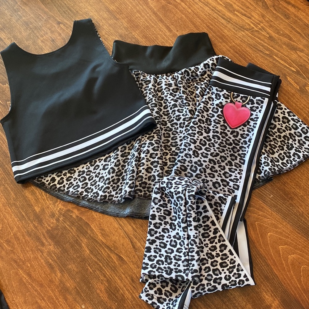 Leopard dance cheer set Sugar Lulu XS